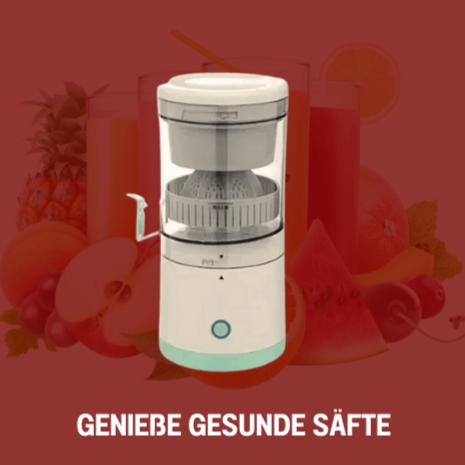 JuicyGo™ – Der tragbare elektrische Entsafter für frische Säfte überall!